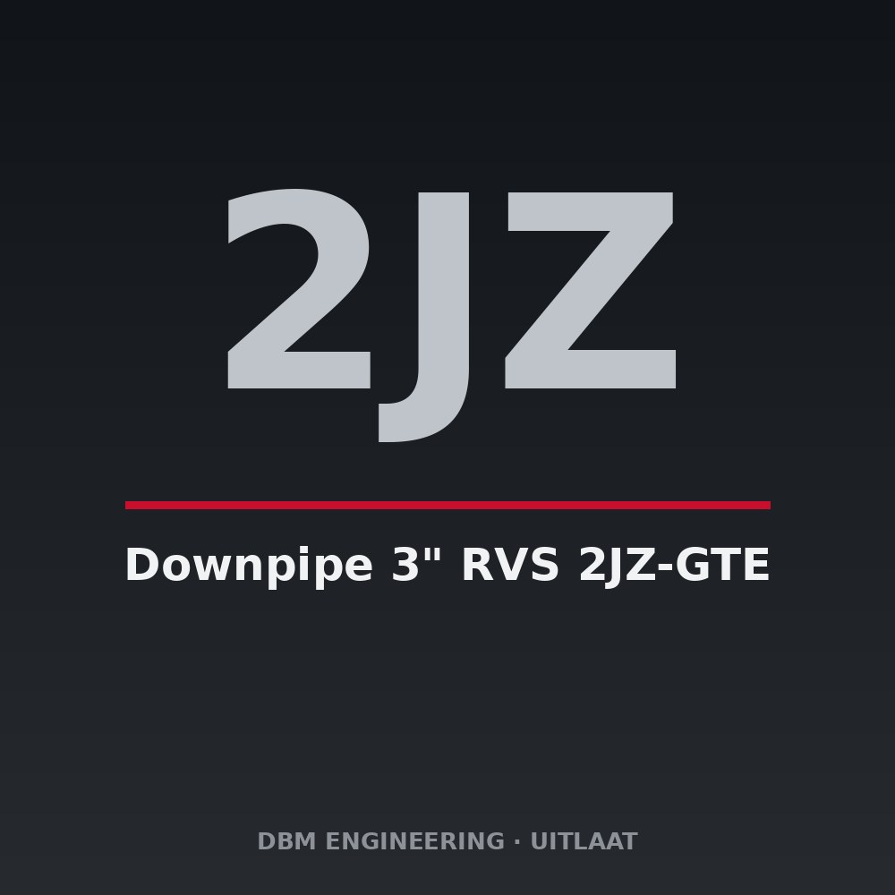 Downpipe 3" RVS 2JZ-GTE